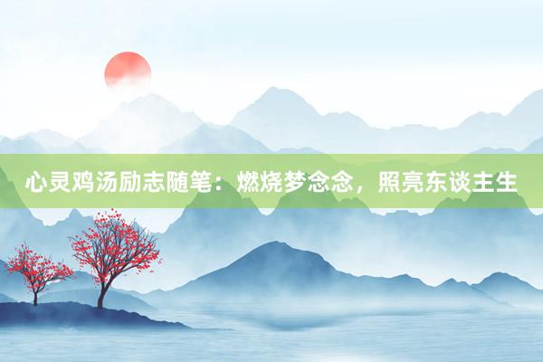 心灵鸡汤励志随笔：燃烧梦念念，照亮东谈主生